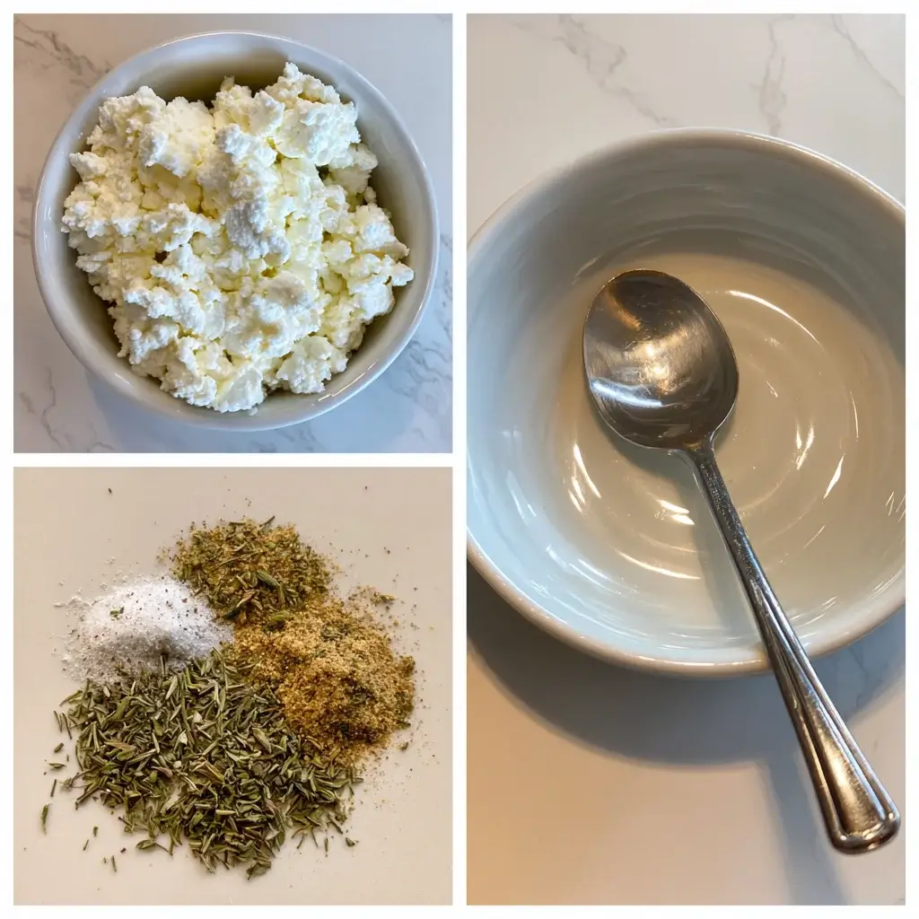 ranch-cottage-cheese-ingredients ranch cottage cheese ingredients on a kitchen counter