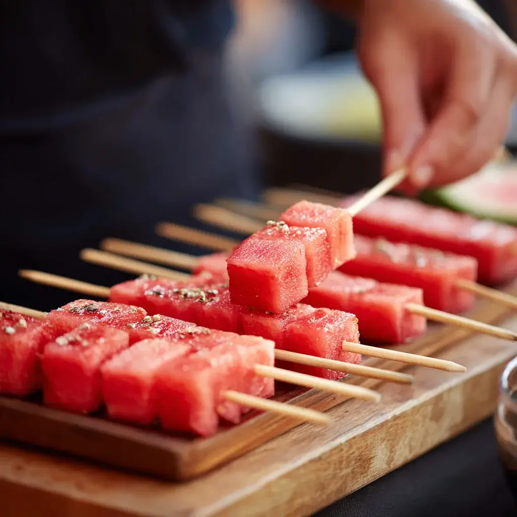 assembling-watermelon-tajin-skewers