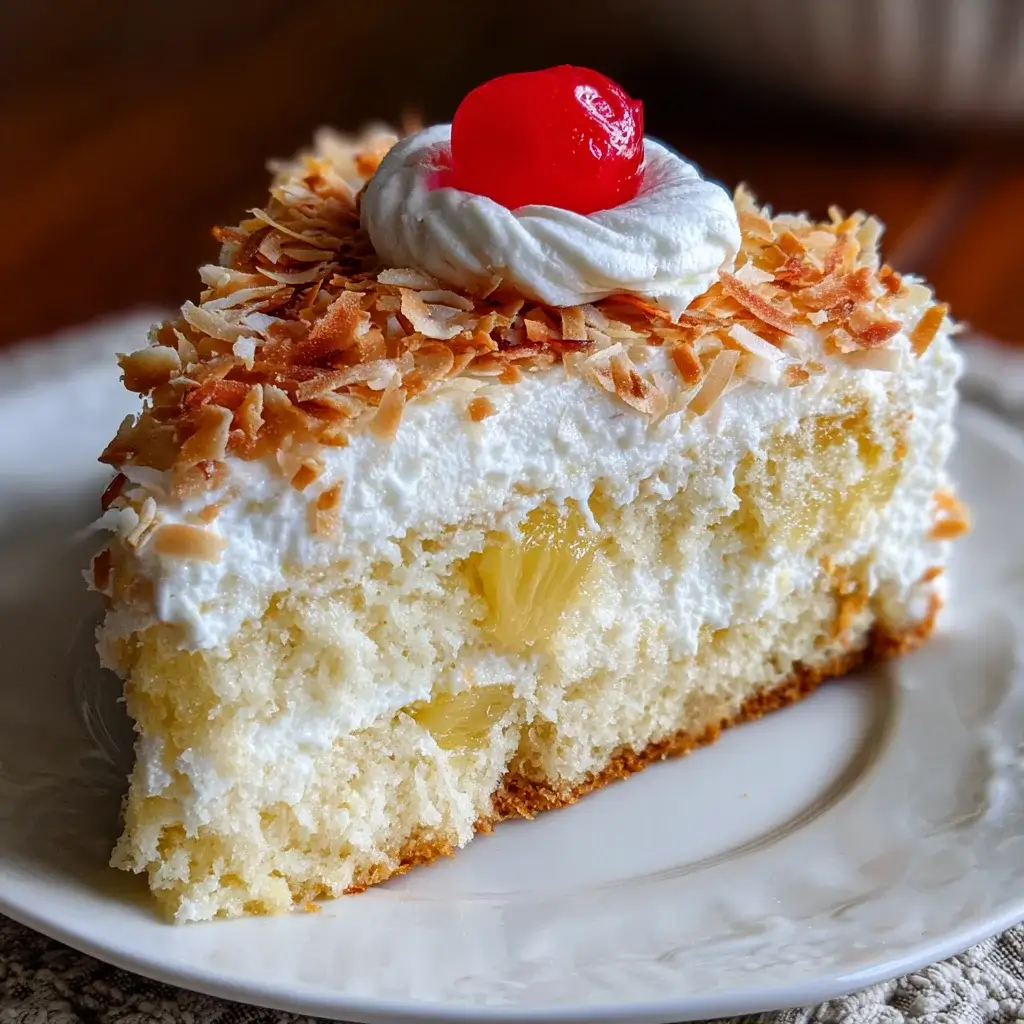 coconut-pineapple-heaven-cake Coconut variation of Juicy Pineapple Heaven Cake